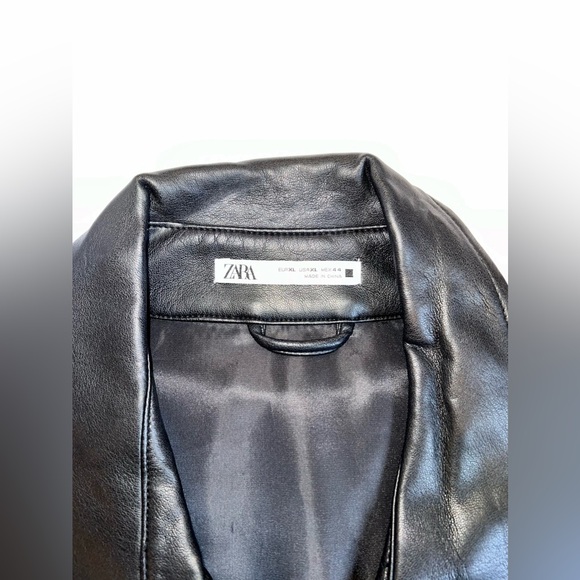 ZARA Faux Leather Overshirt - Picture 7 of 8